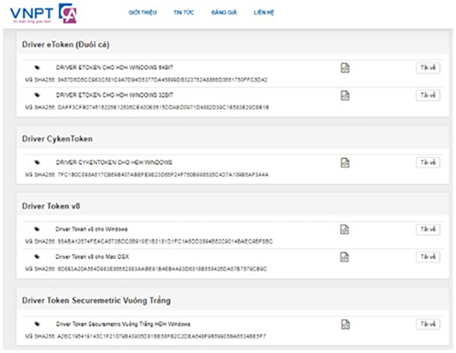 Cách cập nhật Driver Token VNPT trên máy tính